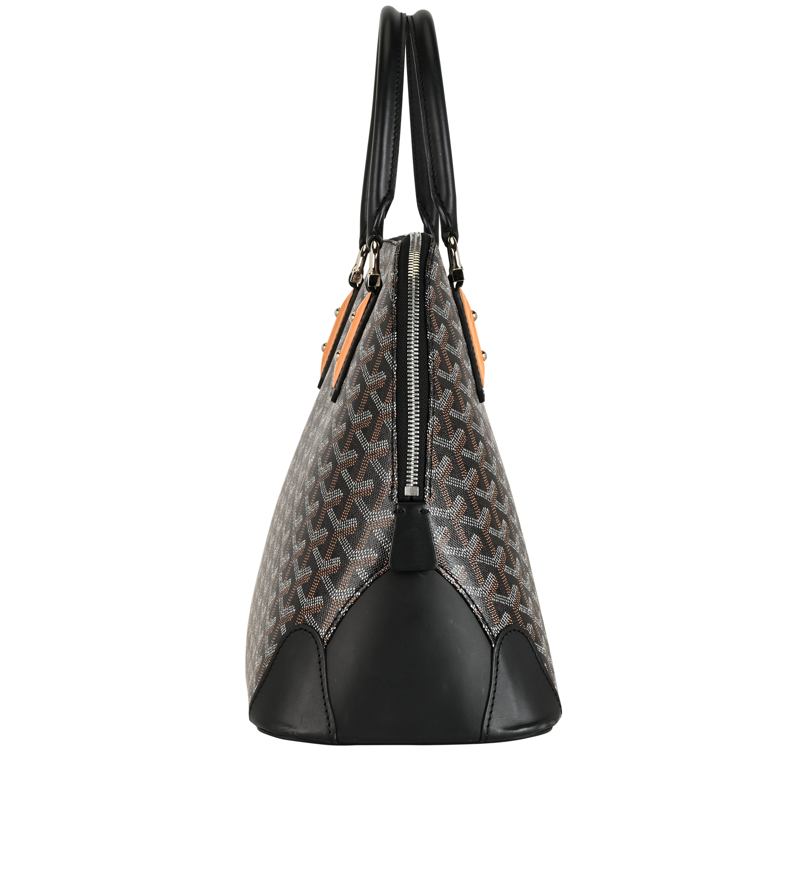 Top Handle Bag, &pound;1,800, Handbags, Black, Canvas/Leather, Bottom view